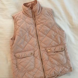 Blush pink quilted vest